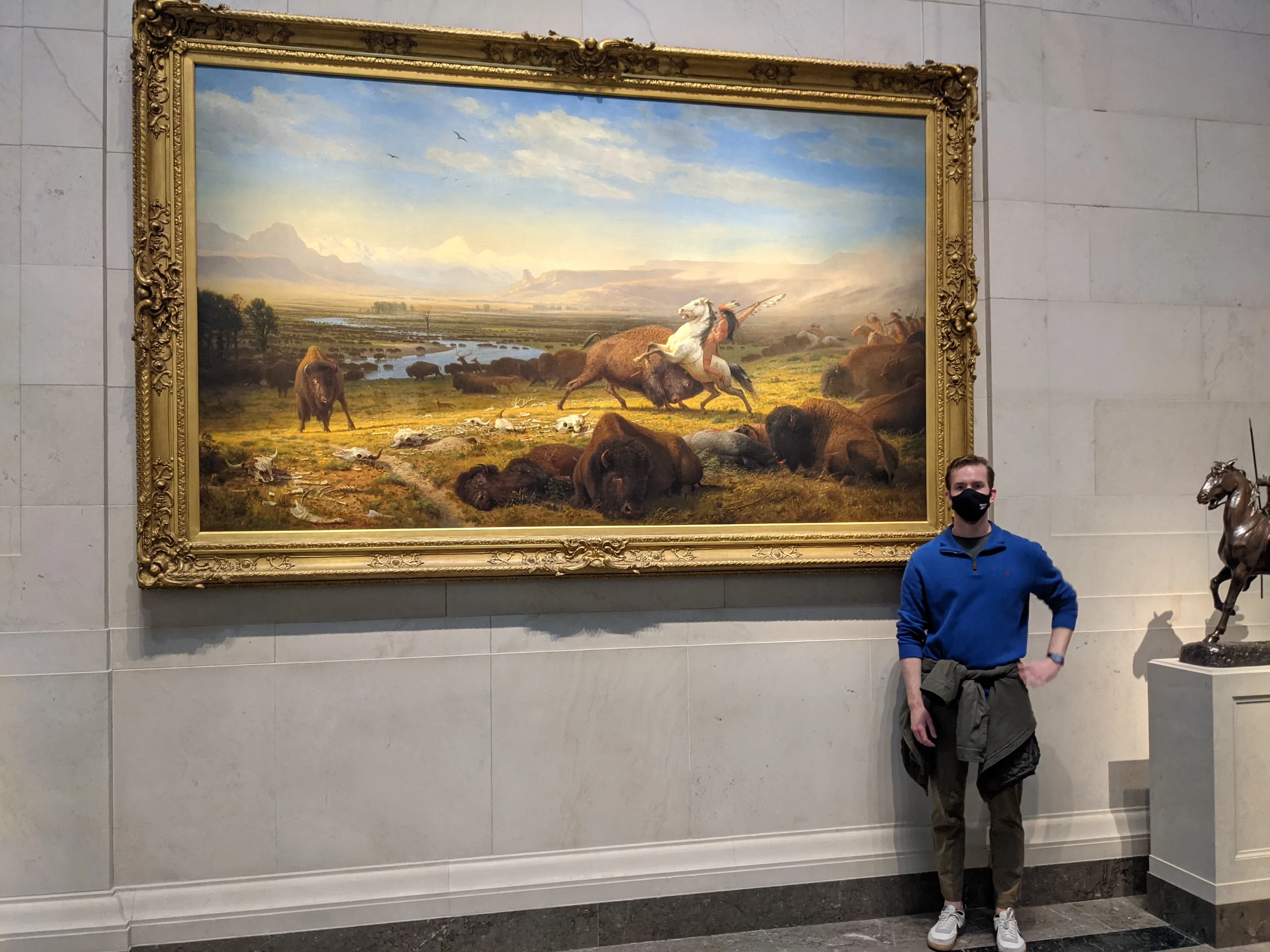 Me with “The Last of the Buffalo” at the National Gallery of Art in DC